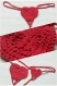 String femme rouge en coton mélangé taille 36/38 (s) - crochet