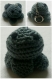 Porte clé poulpe gris en laine acrylique - crochet