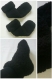 Chaussettes femme noires en laine douce taille unique - tricot