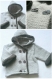 Paletot bébé gris en laine acrylique taille 2 ans - tricot
