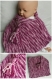Poncho bébé à rabat rose en laine mélangée taille 3/6 mois - tricot 
