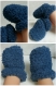 Chaussons bébé forme chaussettes bleu en laine douce taille 3/6 mois - tricot
