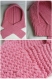 Bonnet-écharpe bébé rose en coton taille 6/12 mois - tricot 