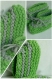 Chaussons bébé bas à lacets vert et gris en coton mélangé taille 3/6 mois - tricot 