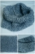 Snood - tour de cou femme gris mélangés en laine acrylique taille unique - tricot 