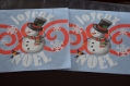 Très jolie serviette en papier joyeux noel bonhomme de neige