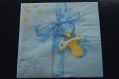 Très jolie serviette en papier sucette bébé bleue