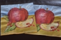 Très jolie serviette en papier pomme rouge