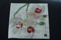 Très jolie serviette en papier orchidÉes tiges vertes