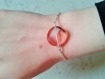 Bracelet chainette fine avec pierre en cristal rose pâle 