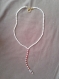Collier de perles nacré blanc et rouge 