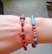 Bracelet estival orange/turquoise