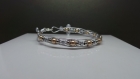 Bracelet perles de verre & perles de métal aluminium bijoux fantaisie 232