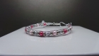 Bracelet perles de verre & perles de métal aluminium bijoux fantaisie 225