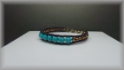 Bracelet turquoise howlite & perles de verre en bronze bijoux fantaisie 383