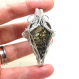 Pendentif agate de turritella wire wrap, collier agate de turritella, bijoux fantaisie, pendentif elfique, cadeau pour elle 647