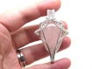 Pendentif quartz rose wire wrap, collier quartz rose, bijoux fantaisie, pendentif elfique, cadeau uniqiue pour elle 205