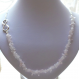 Collier quartz rose avec pendentif infini, collier infini, bijoux fantaisie 106