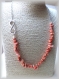 Collier corail avec pendentif infini, collier infini, bijoux fantaisie 470