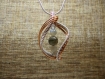Pendentif labradorite wire wrap, pendentif forme feuille, bijoux fantaisie 702