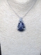 Pendentif lapis lazuli wire wrap pièce unique bijoux fantaisie 296