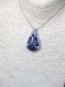 Pendentif lapis lazuli wire wrap pièce unique bijoux fantaisie 296