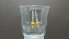 Boucles d'oreilles chainmaille citrine quartz 59