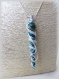Pendentif licorne chrysocolle wire wrap, collier avec pendentif forme corne, cadeau noël pour elle 665 657