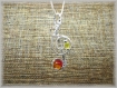Collier clef de musique wire wrap perle de verre pendentif pièce unique bijoux fantaisie 682