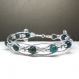 Bracelet apatite, bracelet elfique, bracelet wire wrap, fil enroulé, bijoux fantaisie 474