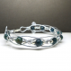 Bracelet apatite, bracelet elfique, bracelet wire wrap, fil enroulé, bijoux fantaisie 474