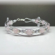 Bracelet quartz rose, bracelet elfique, bracelet wire wrap, fil enroulé, bijoux fantaisie 440