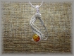 Collier perle en verre wire wrap coqtail pendentif pièce unique bijoux fantaisie 437