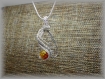 Collier perle en verre wire wrap coqtail pendentif pièce unique bijoux fantaisie 437
