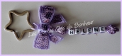 Porte clés prénom • violet • 1 prénoms