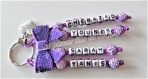 Porte clés prénoms • violet • 4 prénoms