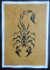 Peinture sur toile scorpion sur fond beige 