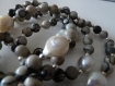 Sautoir en perles baroques et perles en pierres gemmes