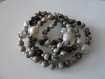 Sautoir en perles baroques et perles en pierres gemmes