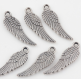 Lot de 10 breloques ailes d'ange 1,5cm argenté 
