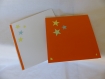 Carte stars en relief 3d kirigami couleur orange vif 