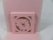 Carte fleur pour anniversaire ou autre occasion en relief 3d kirigami couleur gris perle et rose