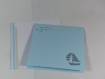 Carte goëlette en kirigami 3d couleur gris perle et bleu alizé