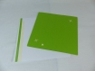 Carte de vœux joyeux noël en relief 3d kirigami 90° couleur vert menthe/ivoire