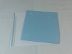 Carte de vœux bougie en relief 3d kirigami couleur bleu alizé et gris perle