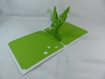 Carte brin de muguet pour le 1er mai en relief 3d kirigami couleur blanc et vert menthe