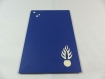 Carte gendarme pour anniversaire ou autre occasion en relief 3d kirigami couleur bleu royal et ivoire
