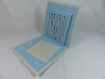 Carte typo meilleurs voeux en relief 3d kirigami couleur gris perle et bleu alizé