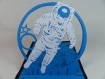 Carte astronaute pour anniversaire ou autre occasion en relief 3d kirigami couleur noir et bleu turquoise