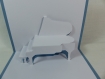 Carte piano en relief kirigami 3d couleur bleu et blanc